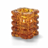 Hollowick Tealight Lamp, Faceted Cube Style, Amber