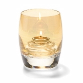 Hollowick, Votive, 3 3/4" x 3", Gold Lustre, Contour