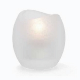 Hollowick, Tealight Holder, Pixel, Glass, Satin Crystal, 3" H x 2 7/8" dia.