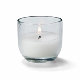 Hollowick Disposable Candle in Clear Glass Container, 5 Hour