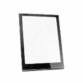 H Risch Inc., Menu Stand, 8 1/2" x 11", Clear and Black, Acrylic