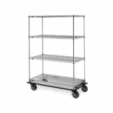 Intermetro Super Erecta Dolly Truck, Wire, Chrome Shelves