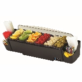 San Jamar The Dome Kolor-cut Domed Garnish Center, Holds 6 1-Pt Trays