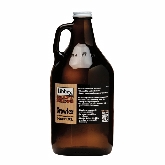 Libbey, Growler, w/ White Lid, Plastisol Rubber Liner, Amber, 64 oz