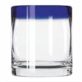 Libbey, Rocks Glass, Aruba, w/Cobalt Blue Rim, 12 oz