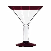 Libbey, Cocktail Glass, Aruba, w/Red Rim, 15 oz