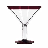 Libbey, Cocktail Glass, Aruba, w/Red Rim, 24 oz