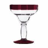 Libbey, Margarita Glass, Aruba, w/Red Rim, 12 oz