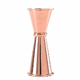 Mercer, Barfly Japanese Style Jigger, 1 & 1.50 oz, 18/8 S/S, Copper-Plated