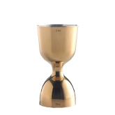 Mercer, Barfly Straight Rim Jigger, 1 oz & 2 oz, Gold-Plated