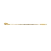 Mercer, Barfly Bar Spoon, 12 3/8", Gold-Plated, 3-Tine Fork End