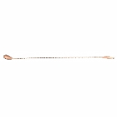 Mercer, Barfly Bar Spoon, 19 5/8", 3-Tine Fork End, 18/8 S/S, Copper-Plated
