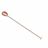 Mercer, Barfly Bar Spoon w/Muddler, 11 13/16", 18/8 S/S, Copper-Plated