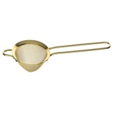 Mercer, Barfly Mesh Strainer, 10 3/8", 3 1/2"dia., Gold-Plated