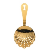 Mercer, Barfly Julep Strainer, 7", Gold-Plated, Scalloped