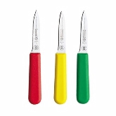 Mundial, Inc., Paring Knife, Red, Yellow and Green, Polypropylene Handle, 3 1/4"