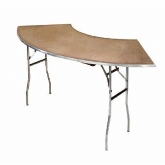 Maywood, Standard Folding Table, 4 to Circle Crescent Top, 60" Radius