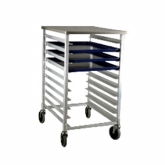 New Age Pan Rack, Mobile, Half Size Height, Open Sides, 10 Pan Capacity