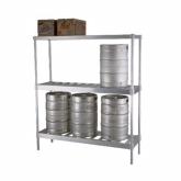 New Age, Keg Rack, 18" x 60" x 76"H, Aluminum
