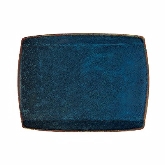 Oneida Hospitality Rectangular Plate, 11" x 8 5/8", Blue Moss, Studio Pottery, Luzerne