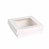 PacknWood, Square Box With Window, Kray, White, Paper, 34 oz