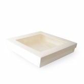PacknWood, Square Box With Window, Kray, White, Paper, 60 oz