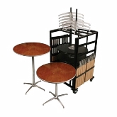 Palmer Snyder, 200 Series Reception Package, (12) 36" dia. Rd Tables, Plywood C-Channel Table Tops