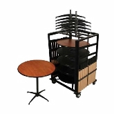 Palmer Snyder, MAXX Edge Reception Package, (10) 30" dia. Rd Tables, Laminate MAXX Edge Table Tops