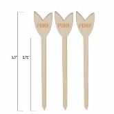 Pick on Us, Pork Paddle Stick, 3 1/2", Bamboo