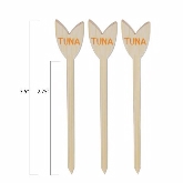 Pick on Us, Tuna Paddle Stick, 3 1/2", Bamboo