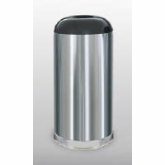 Rubbermaid Waste Receptacle, 15 gallon, 15" dia. x 32" H, Retainer Band