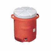 Rubbermaid Cold Beverage Container, 10 gallon, Orange, 15 5/8" dia. x 23 1/2" H