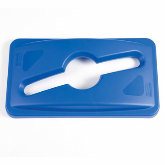 Rubbermaid Slim Jim Recycle Container Lid, 1 Stream, Blue