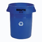 Rubbermaid Brute Recycling Container, w/o Lid, 20 gallon, 19 1/2" dia. x Round, 22 7/8" H