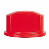 Rubbermaid Brute Dome Top, 22 11/16" dia. x 12 1/4" H, Red