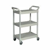 Rubbermaid Utility Cart, 3 Shelves, Smooth Surface, Handles, Open Sided