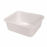 Rubbermaid, Food Tote Box, 11 qt, 5 3/8" Deep, White, Polyethylene, Bottom and Ribs
