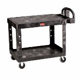 Rubbermaid Flat Shelf Utility Cart, Two Shelves, Polyethylene Exterior