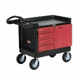 Rubbermaid Trademaster Mobile Cabinet, 24" x 36" Shelf Size, Four Drawer, One Door, 750 lb Total Capacity