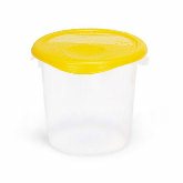 Rubbermaid, Round Storage Container, 4 qt, 7 3/4" Deep, Clear, Polypropylene