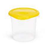 Rubbermaid, Round Storage Container, 4 qt, 7 3/4" Deep, Clear, Polypropylene