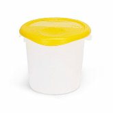 Rubbermaid, Round Storage Container, 4 qt, 7 3/4" Deep, White, Polyethylene