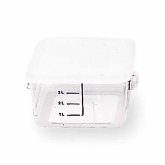 Rubbermaid, Space Saving Square Container, 4 qt, 4 3/4" Deep, Clear, Polycarbonate
