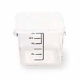 Rubbermaid, Space Saving Square Container, 6 qt, 6 15/16" Deep, Clear, Polycarbonate