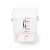 Rubbermaid, Space Saving Square Container, 18 qt, 11 15/16" Deep, Clear, Polycarbonate
