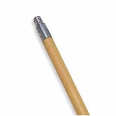 Rubbermaid Handle, 60" L, 15/16" dia., Wood, Threaded , Lacquered