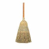 Rubbermaid Corn Broom, Warehouse, 31 lb, 1 1/8" dia., 100% Natural Corn Fibers, Blue Thread