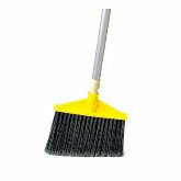 Rubbermaid Jumbo Smooth Sweep Angle Broom, 1" dia. Metal Handle, Polypropylene Fill, Black