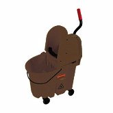 Rubbermaid Wavebrake Mopping Combo Pack, 7570 Mop Bucket, 7575 Wringer, Brown