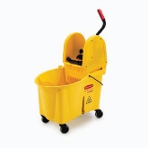 Rubbermaid, Wavebrake Mopping System, Holds Up to 44 qts, Foot Pedal, 50,000 Ringing Cycles